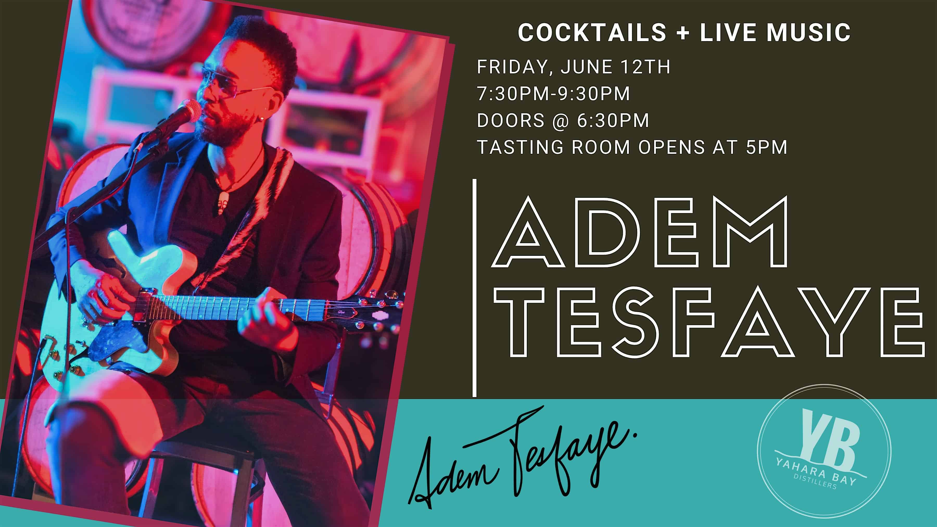 ADEM TESFAYE @ Yahara Bay Distillers at 6250 Nesbitt Rd – Fitchburg, WI