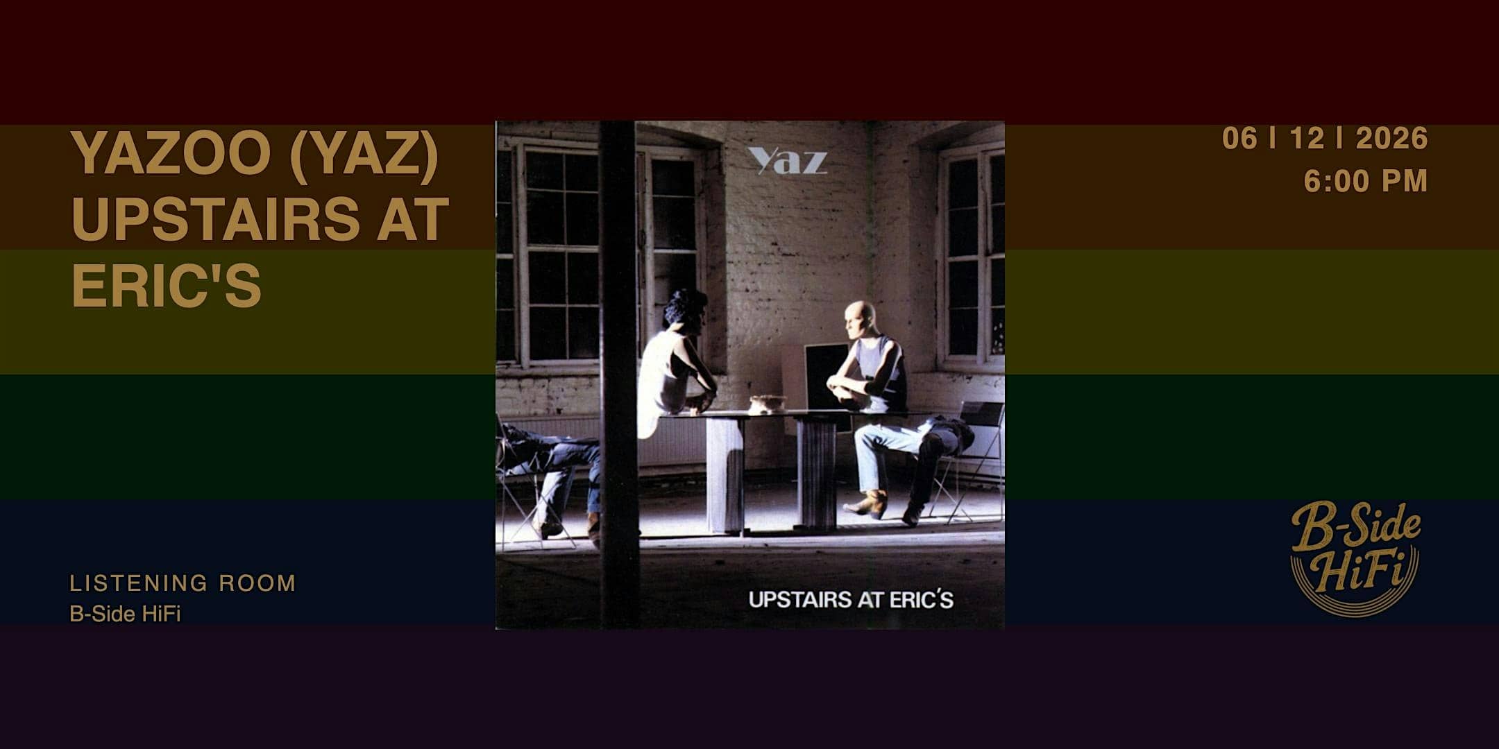 Yazoo (Yaz) Upstairs at Eric’s (1982) at 71 E Center St 2nd floor – Provo, UT