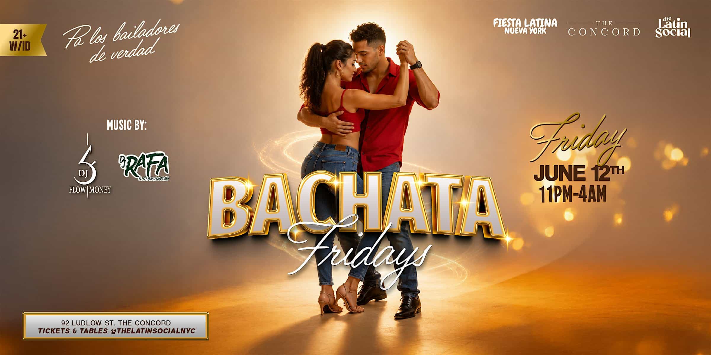 Bachata Fridays NYC ft Flow Money x Rafa at The Concord – New York, NY