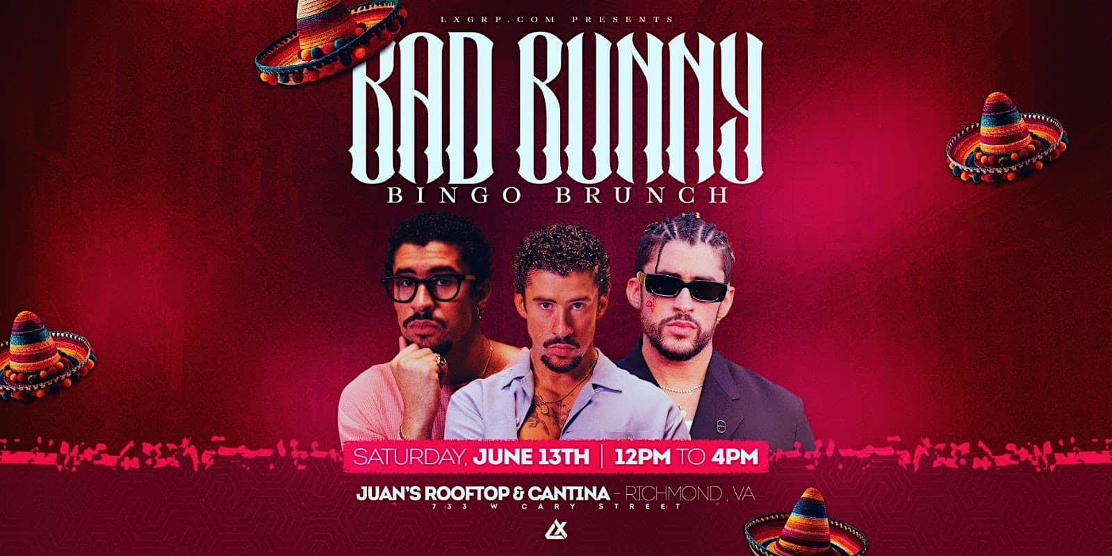 Bad Bunny Bingo Brunch at Juan’s Rooftop & Cantina | Richmond VA at Juan’s Rooftop & Cantina – Richmond, VA