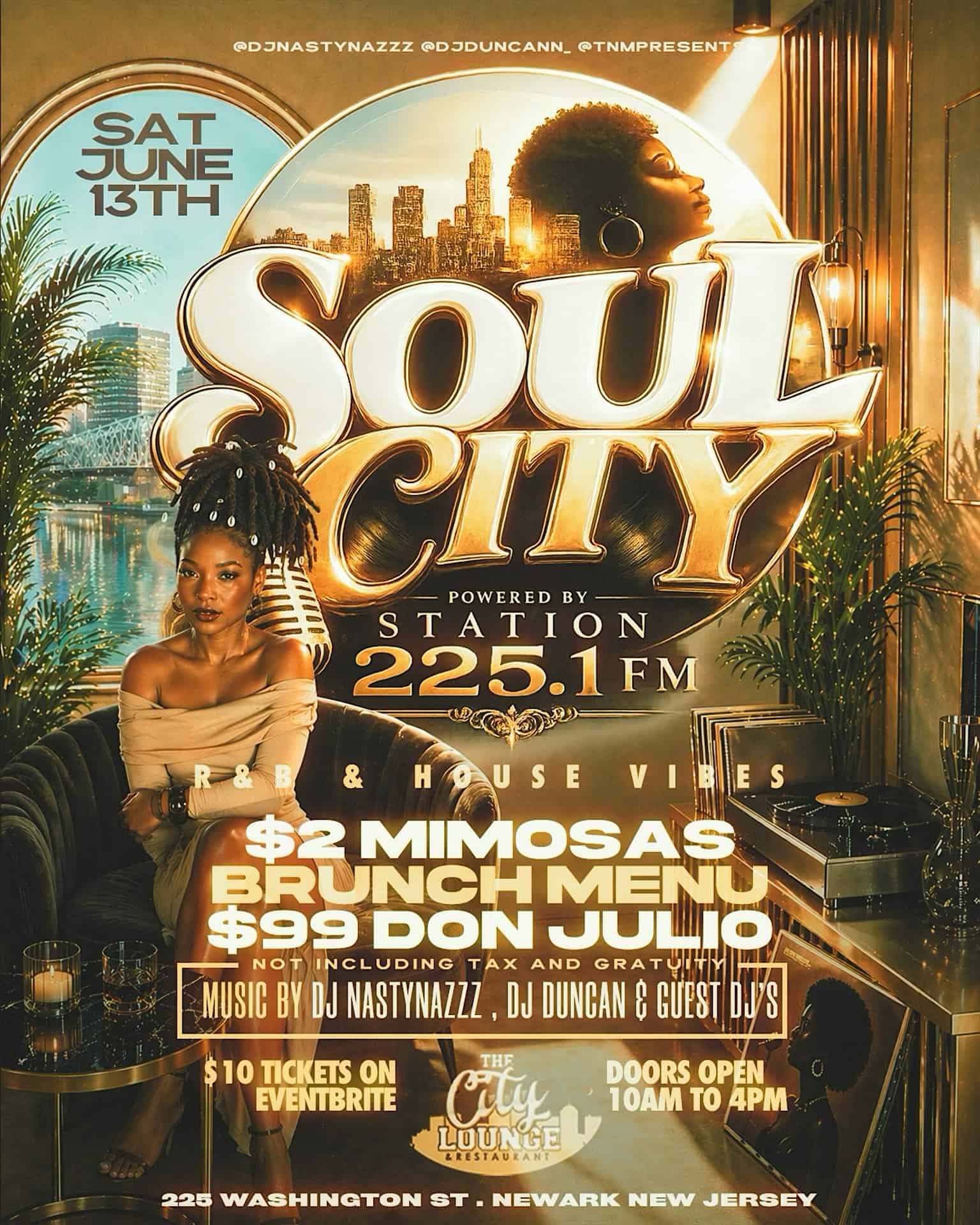 Soul City at The City Lounge and Restaurant – Newark, NJ