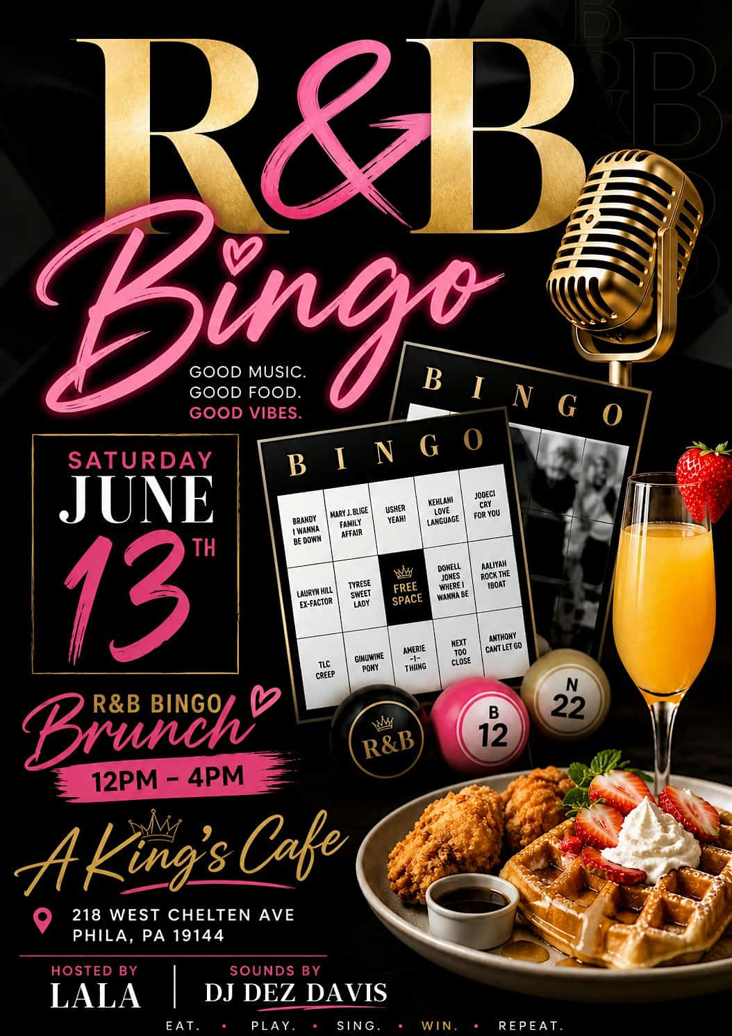 R&B Bingo Brunch at A King’s Cafe at A Kings Cafe – Philadelphia, PA
