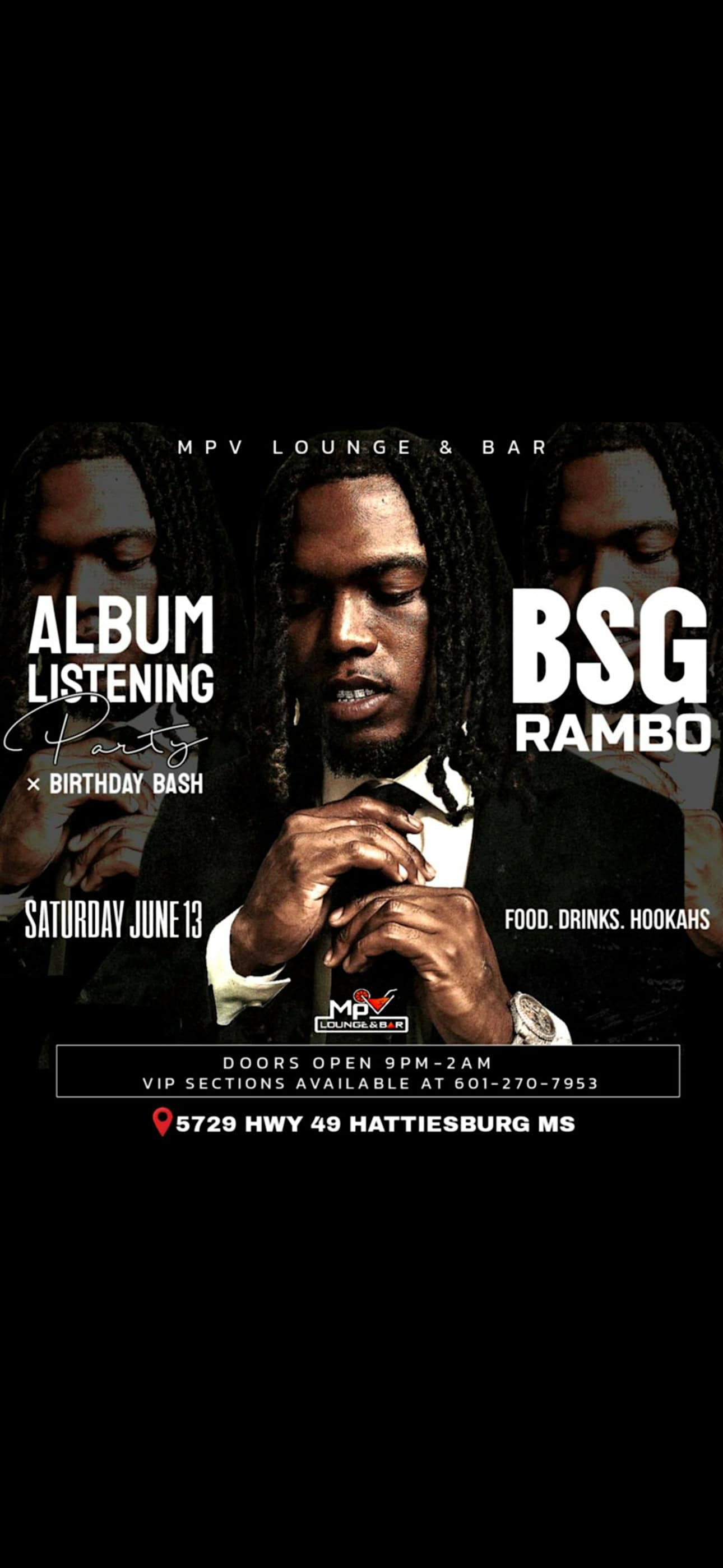 BSG RAMBO BIRTHDAY BASHH at Hattiesburg – Hattiesburg, MS