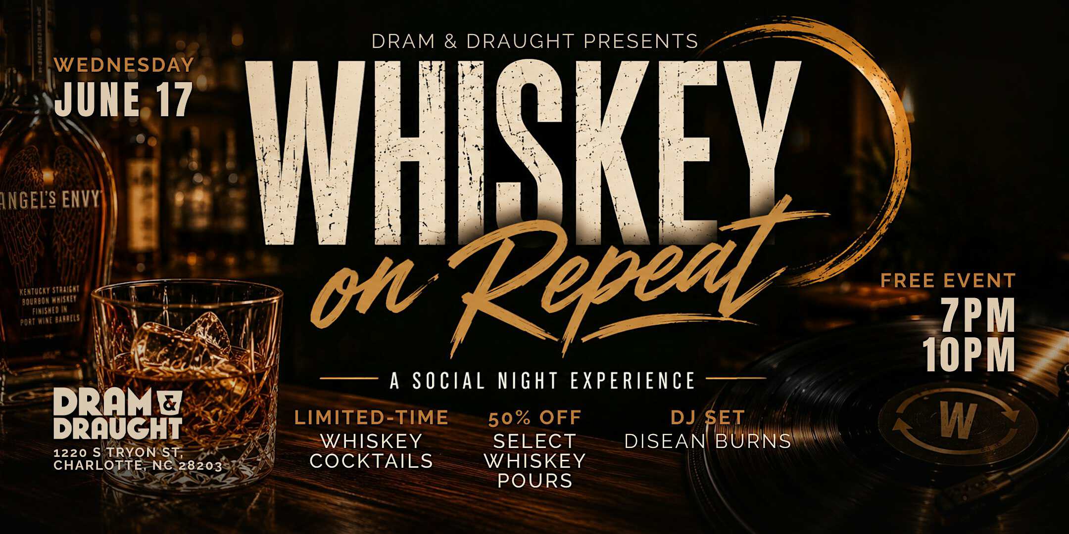 Whiskey on Repeat Dram & Draught Charlotte at Dram & Draught – Charlotte, NC