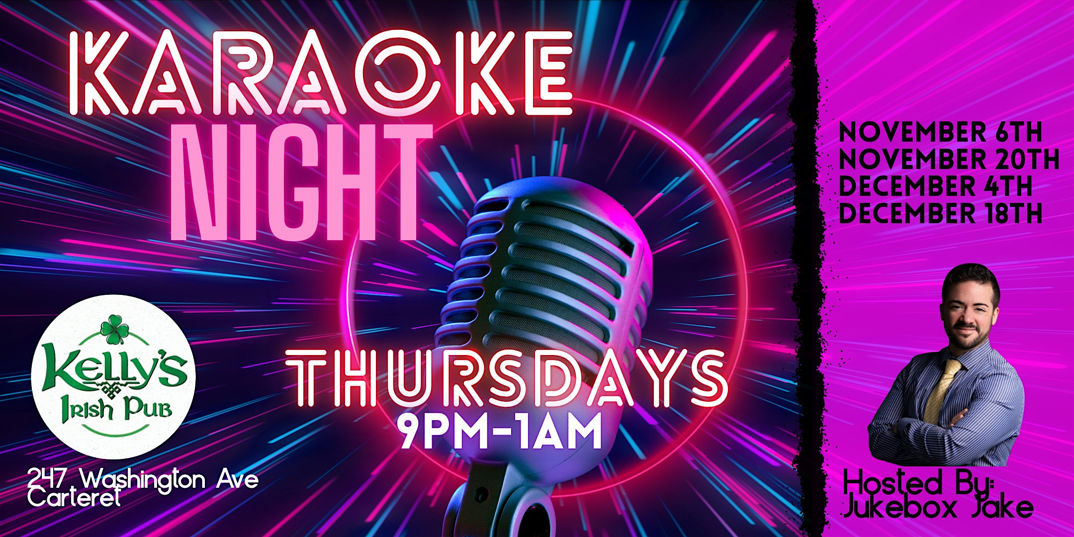 Karaoke Night at Kelly’s Pub at Kelly’s Pub – Carteret, NJ