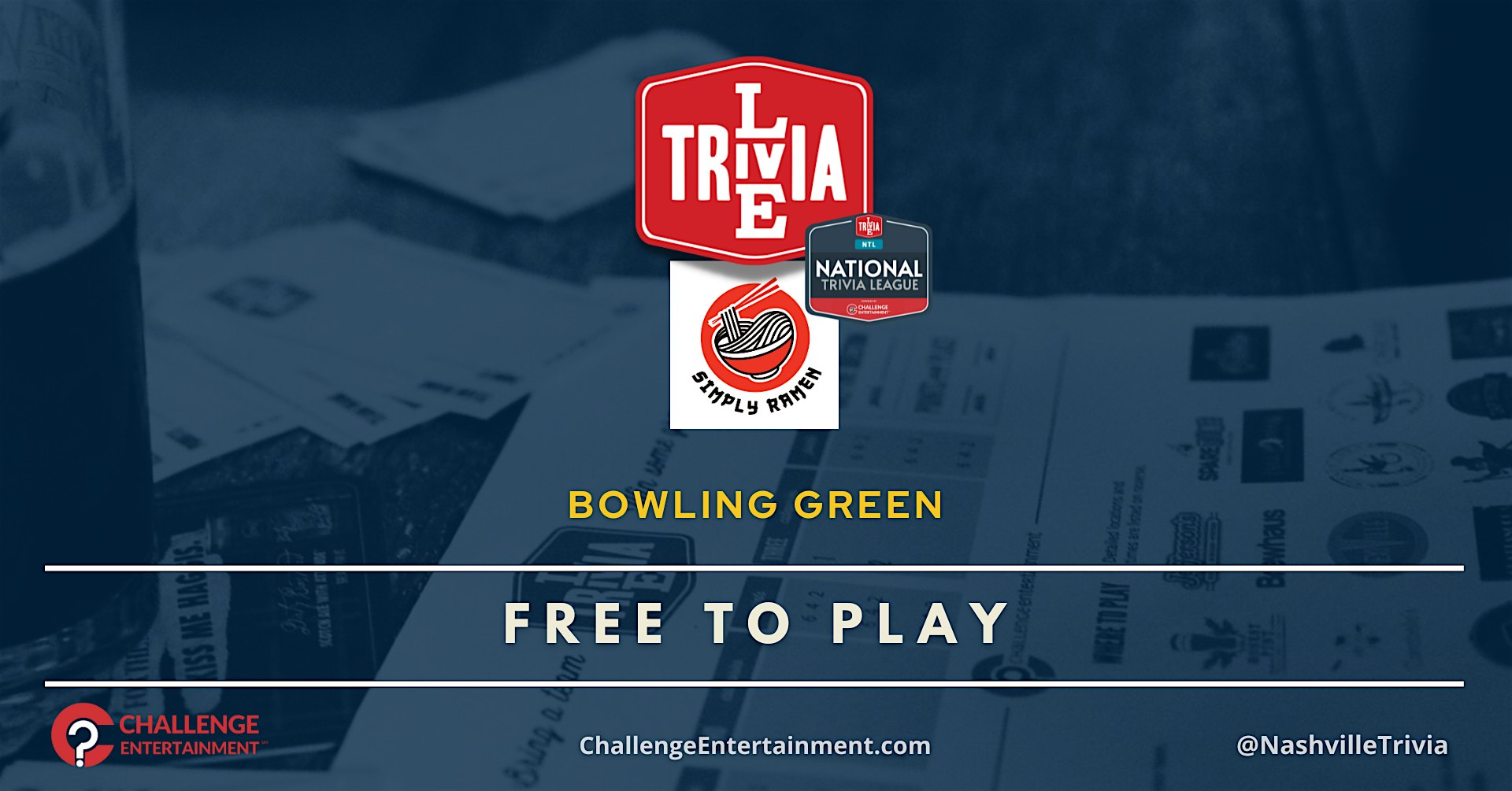 Weekly Live Trivia Nights at Simply Ramen – Bowling Green at Simply Ramen BG – Bowling Green, KY