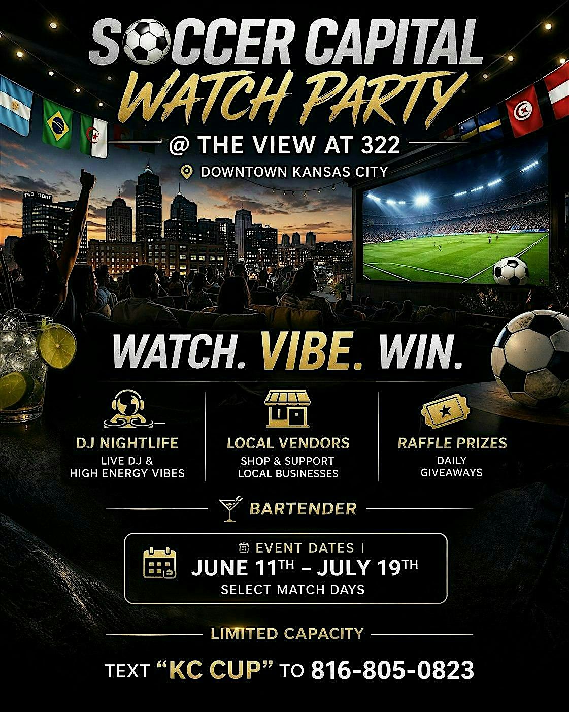 Soccer Capital Watch Party @ The View 322 at The View At 322 – Kansas City, MO