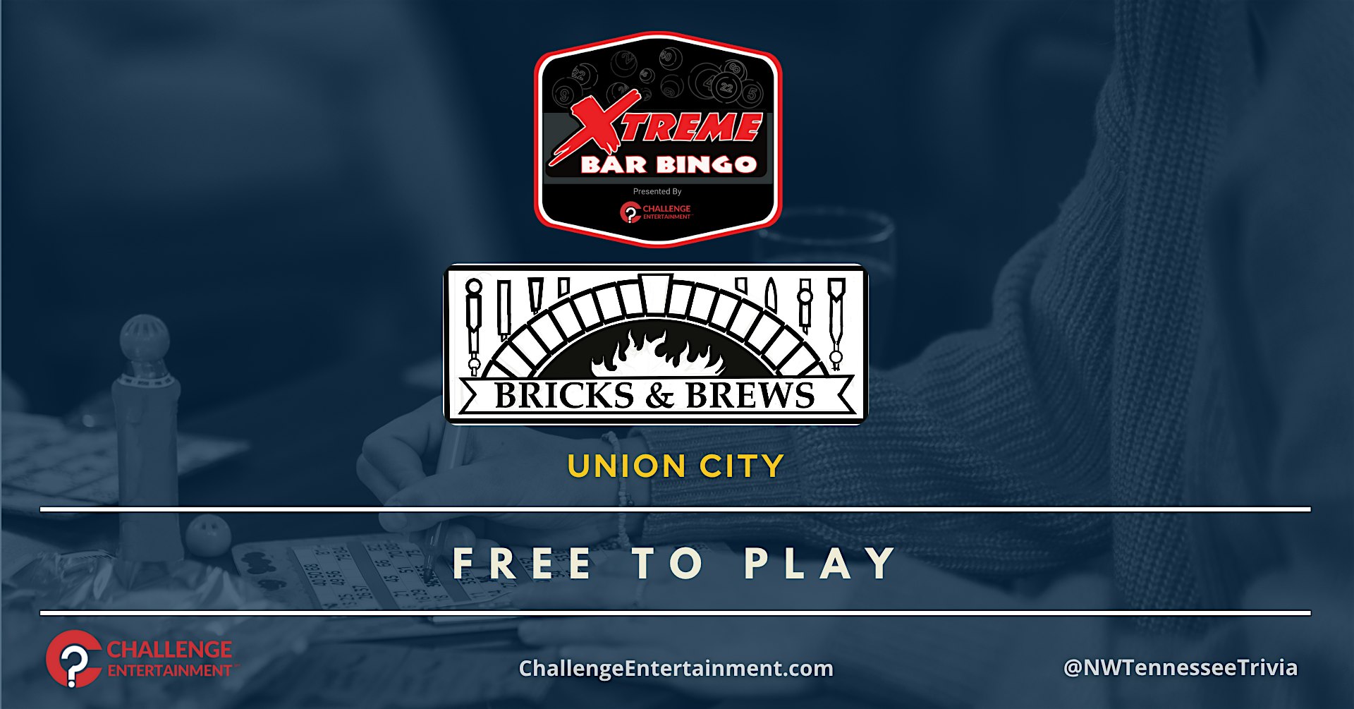 Weekly Xtreme Bar Bingo Nights at Bricks & Brews – Union City at Bricks and Brews – Union City, TN