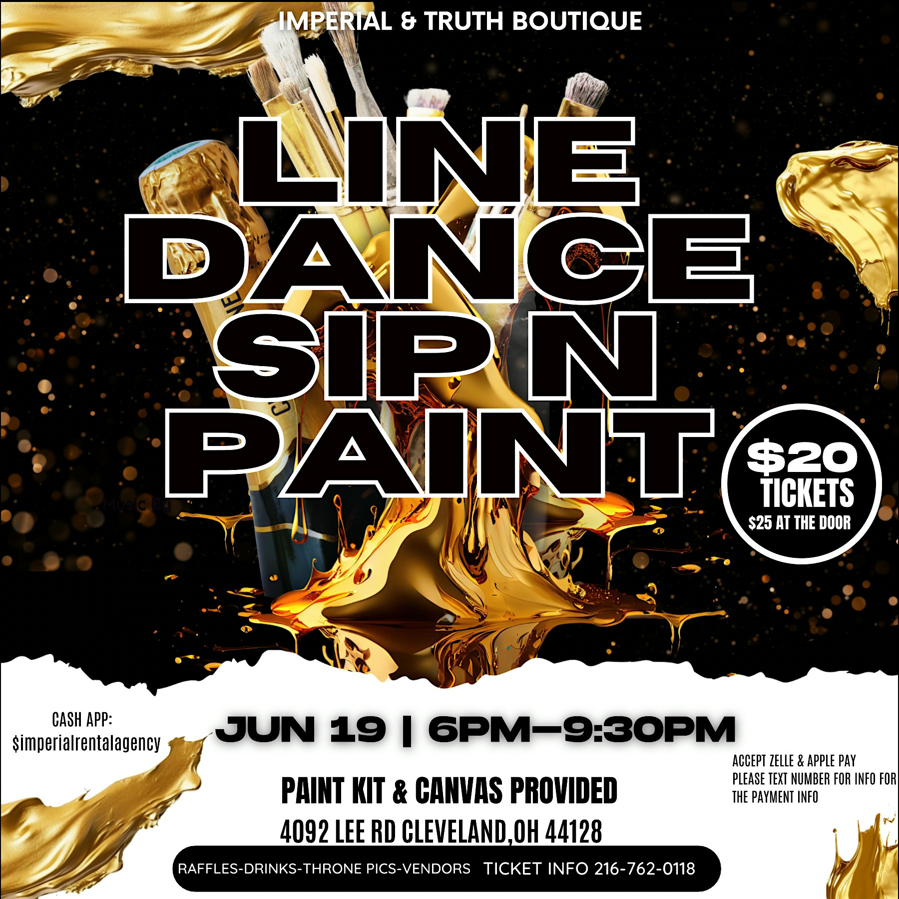 LINE DANCE SIP N PAINT at 4092 Lee Rd – Cleveland, OH