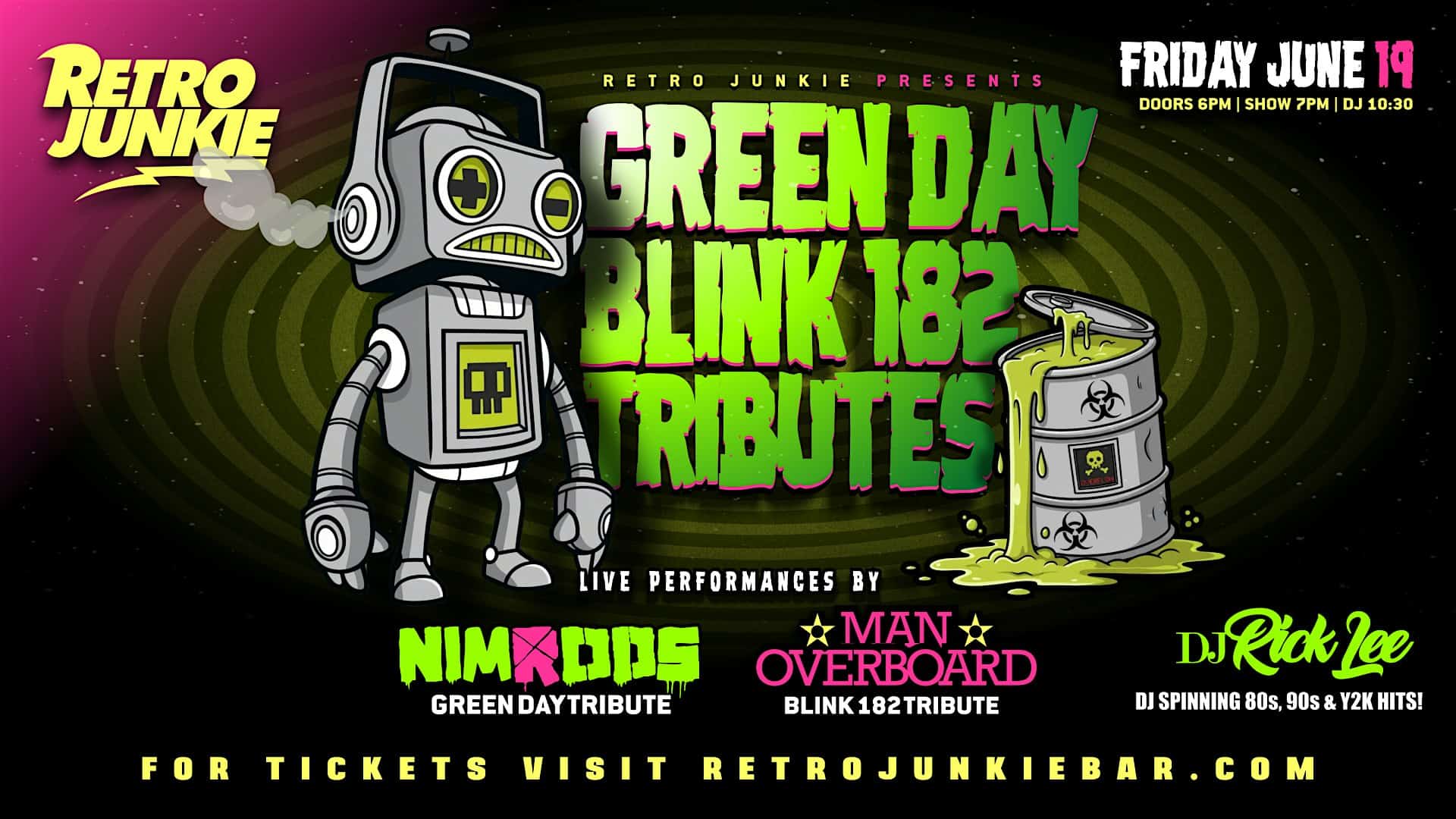 GREEN DAY & BLINK 182 TRIBUTES… LIVE @ Retro Junkie! at Retro Junkie – Walnut Creek, CA