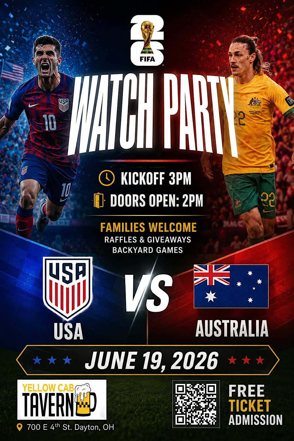 Dayton’s 2026 FIFA World Cup Watch Party at Yellow Cab Tavern – Dayton, OH
