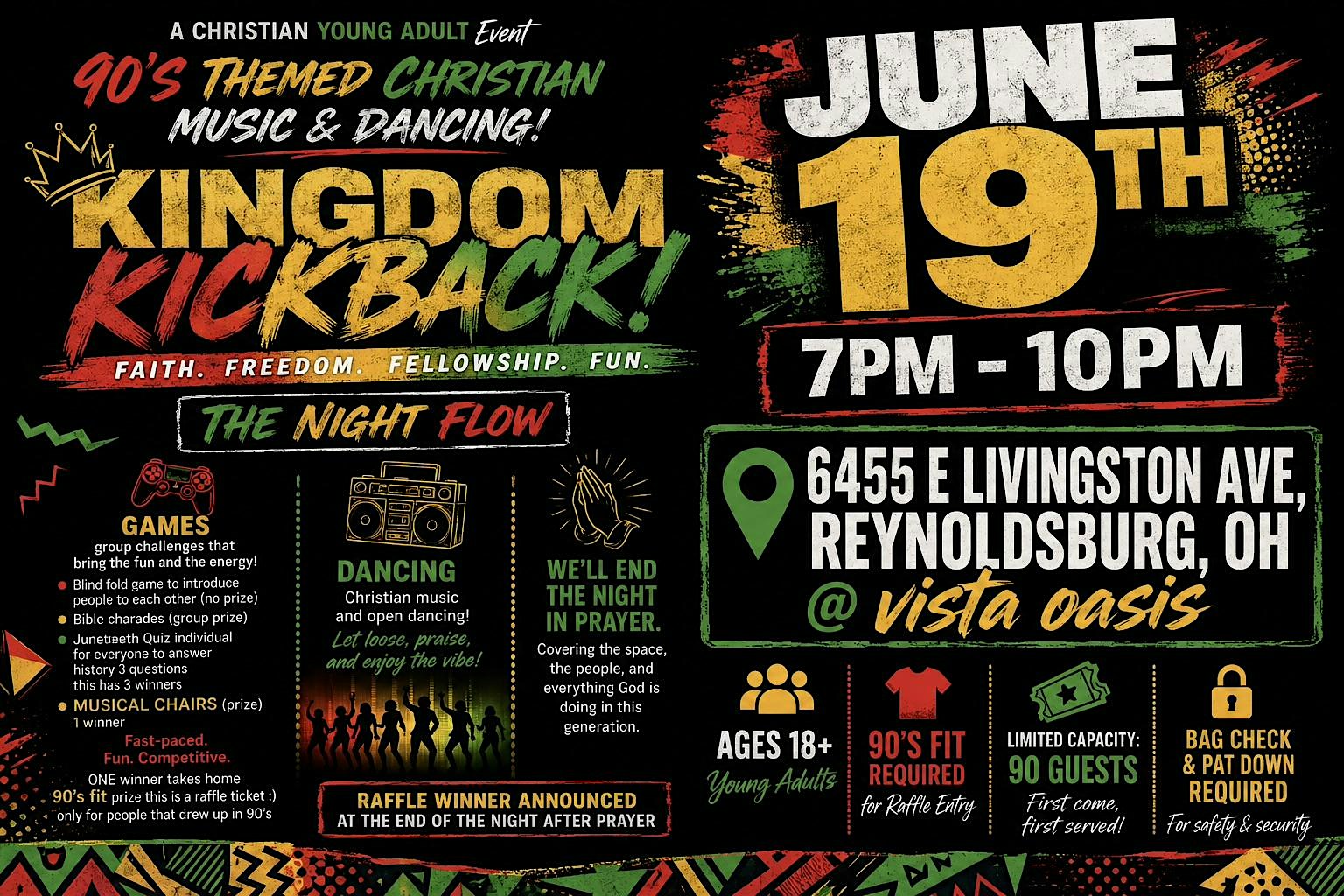 Black & Blessed: 90’s Kingdom Kickback ✝️ at Vista Oasis Event Venue – Reynoldsburg, OH