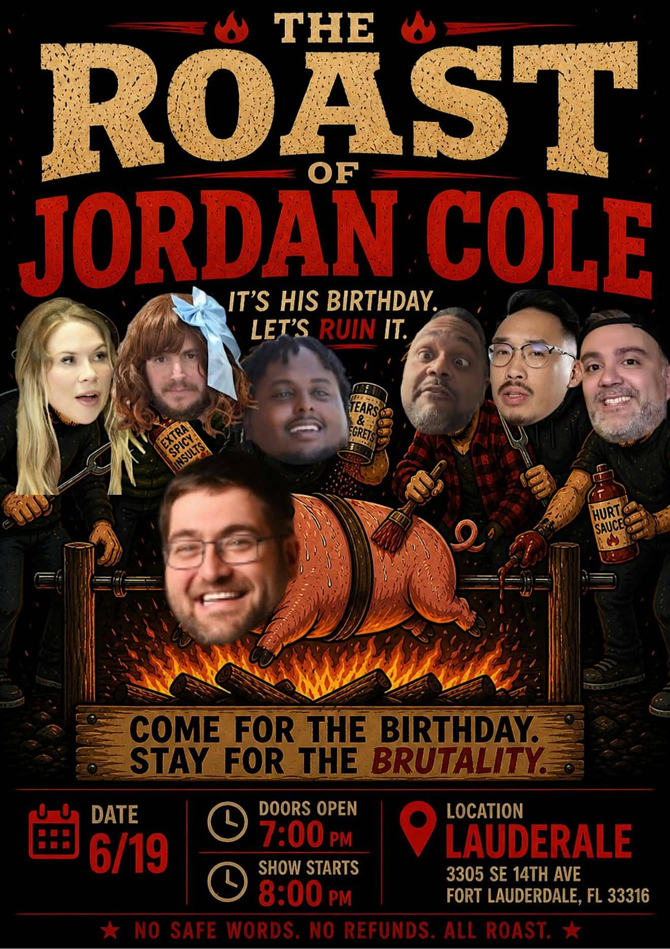 The Birthday Roast of Jordan Cole at LauderAle Brewery – Fort Lauderdale, FL