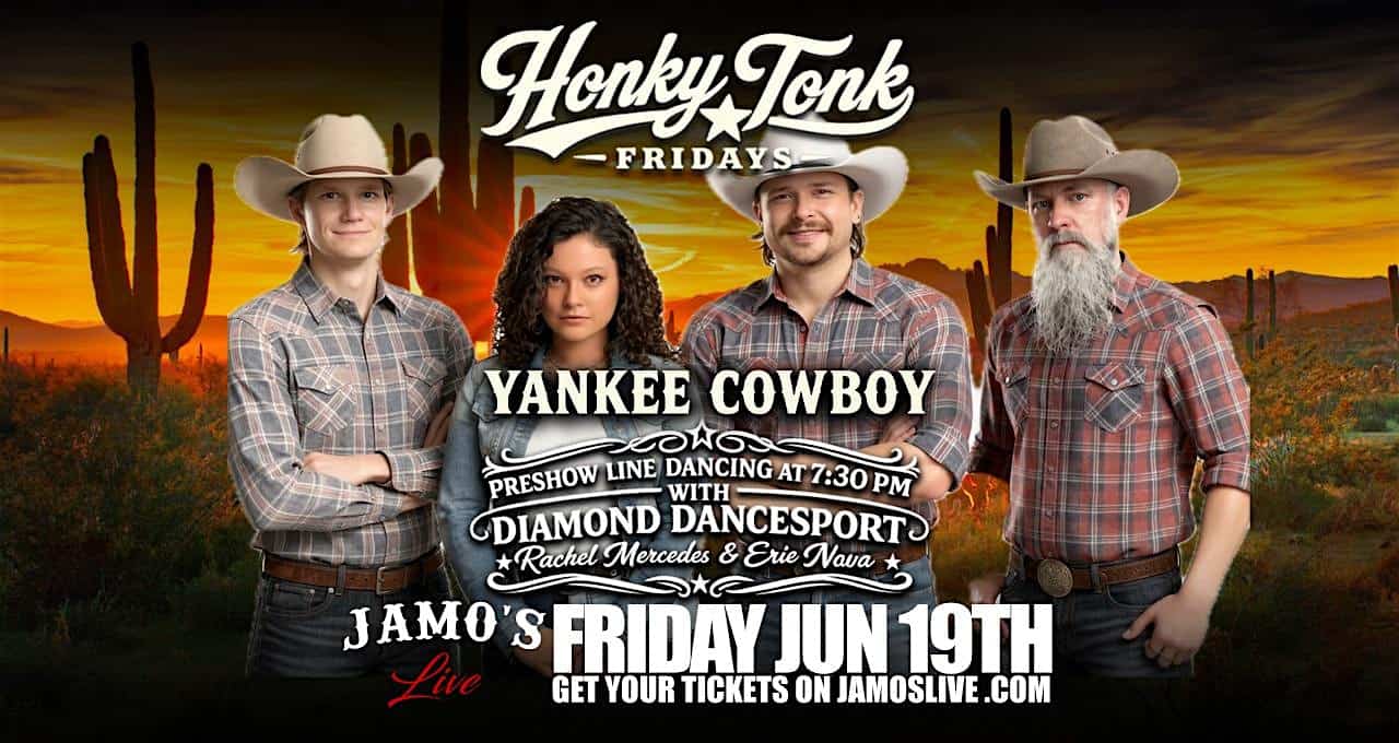 Honky Tonk Fridays | Yankee Cowboy & Line Dancing at 7:30pm @ Jamo’s Live at Jamo’s Live – Mokena, IL