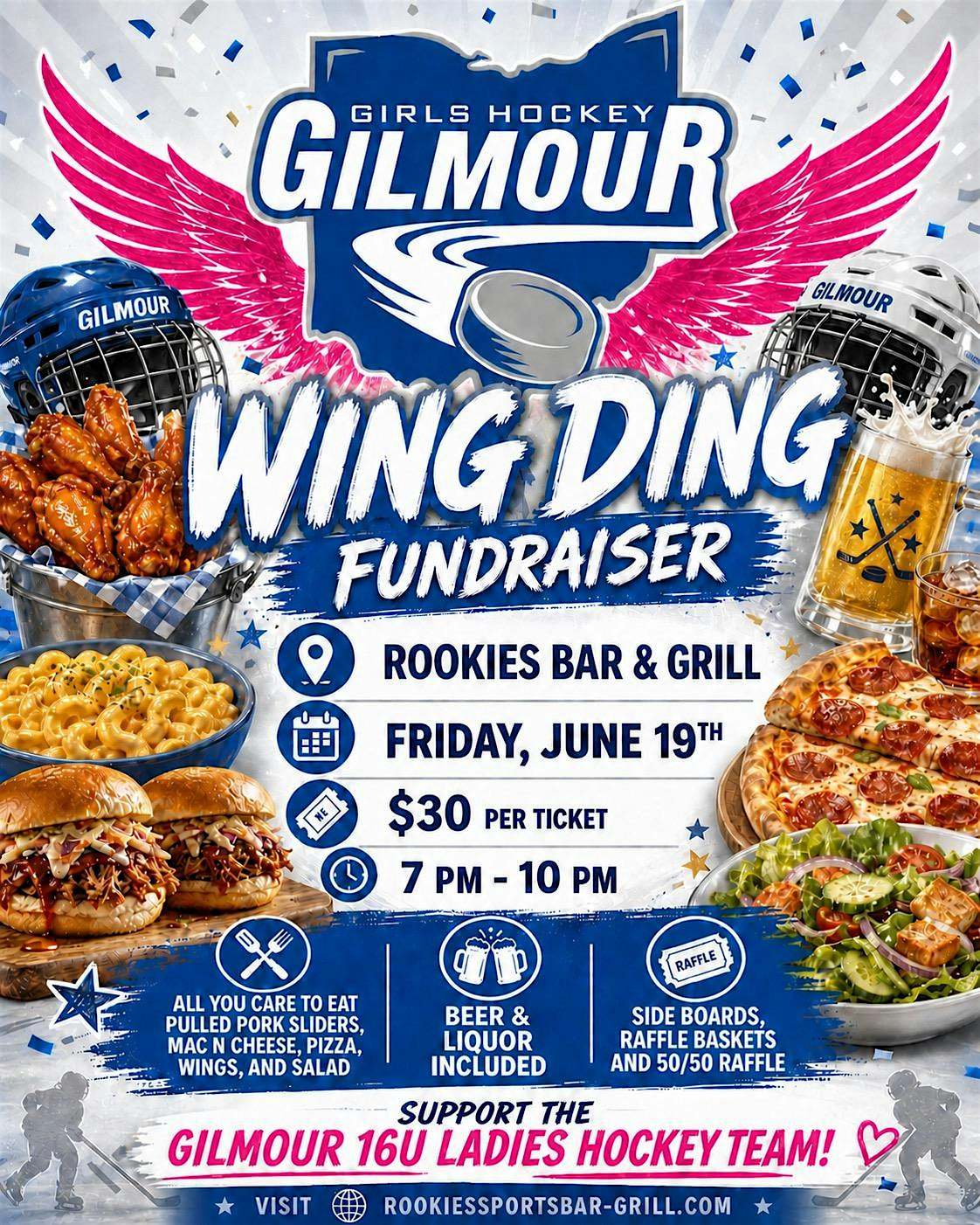 Gilmour Hockey Girls Wing Ding at Rookies Sports Bar & Grill – Parma Heights, OH