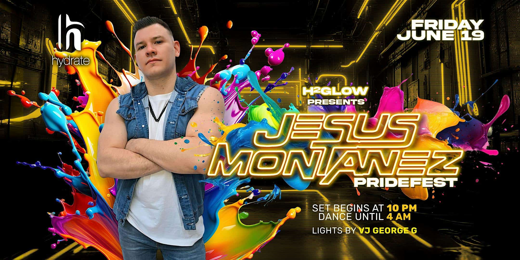 Jesus Montañez – Pridefest Friday – H2Glow at Hydrate Nightclub – Chicago, IL