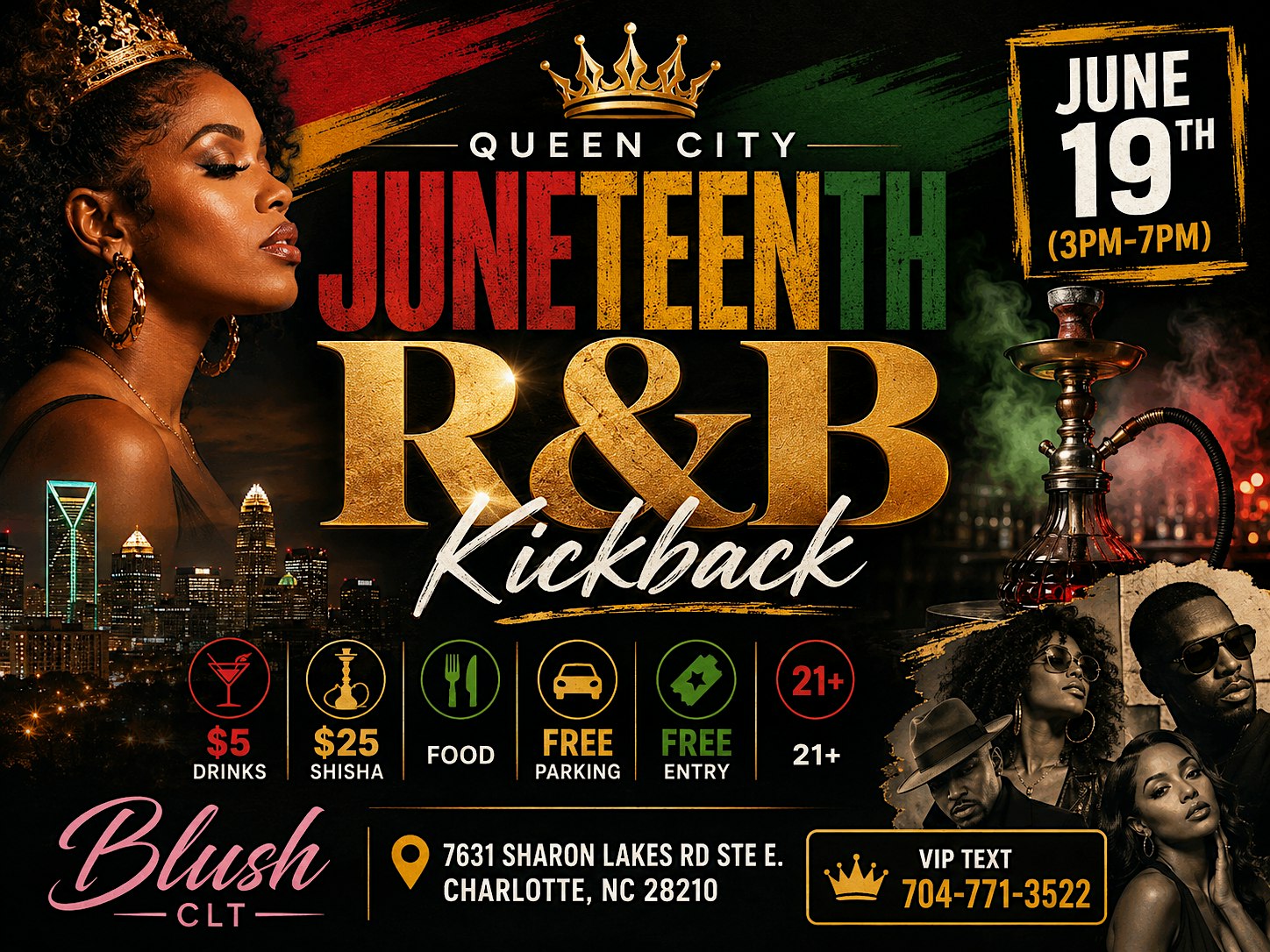 Queen City Juneteenth R&B Kickback at Blush CLT – Charlotte, NC