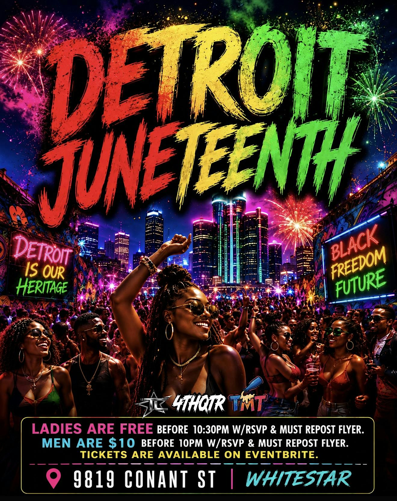 DETROIT JUNETEENTH at White star music venue – Hamtramck, MI