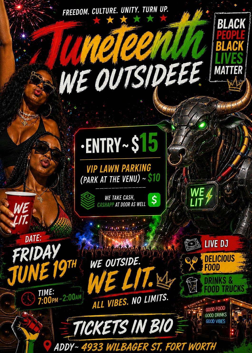 Ditch day…. Juneteenth at 4933 Wilbarger St – Fort Worth, TX