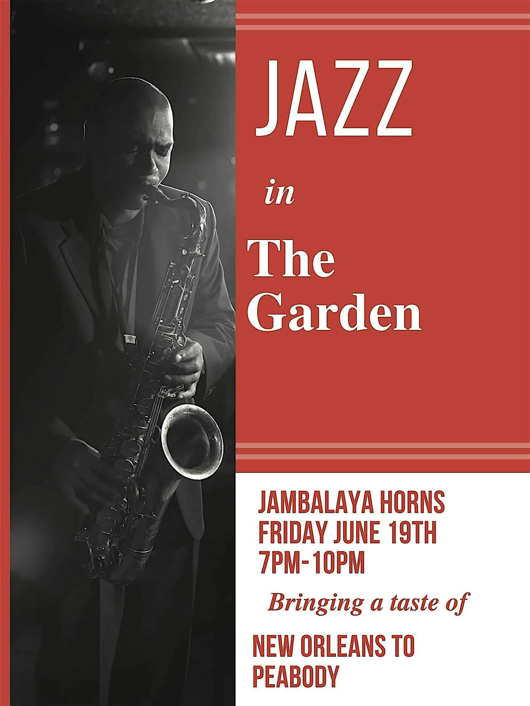 Jazz in The Garden at the Bell Inn at The Bell Inn & Tavern – Peabody, MA