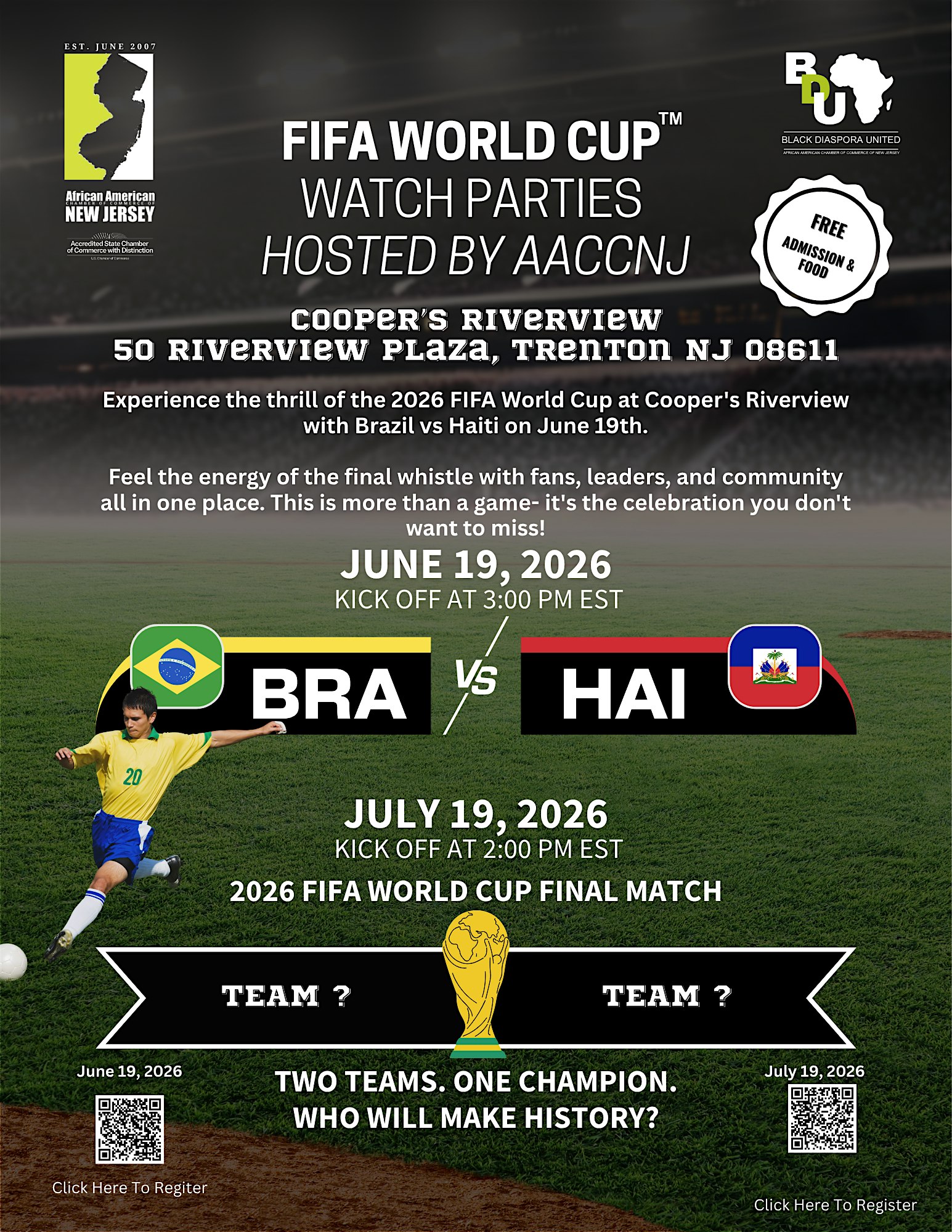 FIFA World Cup Watch Party at Cooper’s Riverview – Trenton, NJ