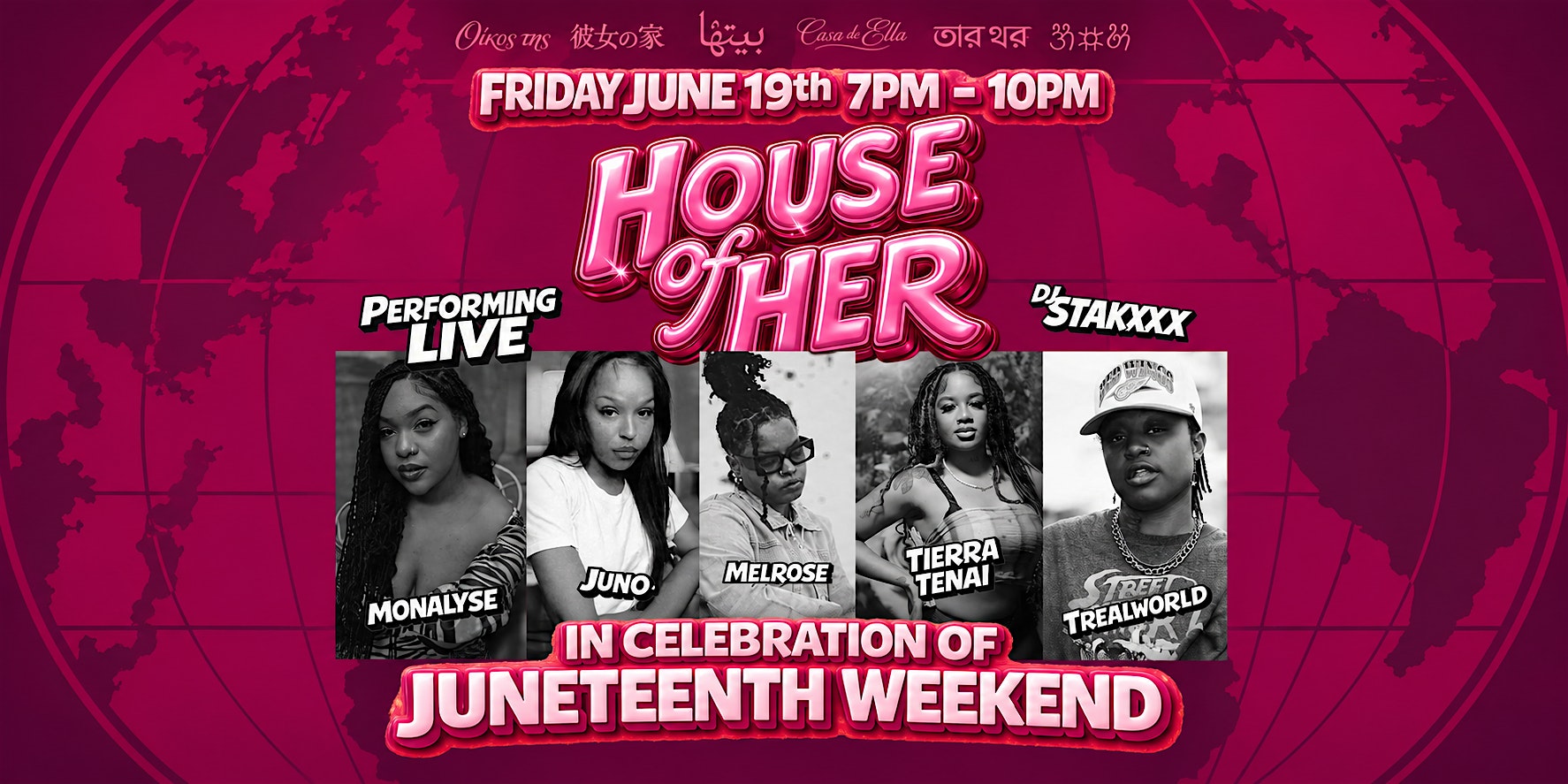 HOUSE OF HER: JUNETEENTH SESSIONS at Aretha’s Jazz Cafe – Detroit, MI