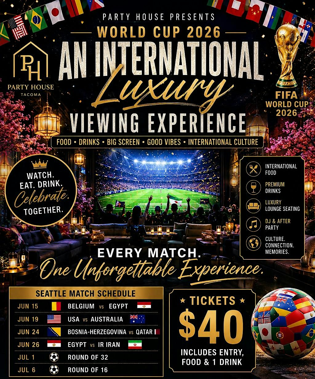 WATCH PARTY @ PARTY HOUSE JUNE 19TH USA VS AUS at Party House, 772 South 38th Street, Tacoma, WA, USA – Tacoma, WA