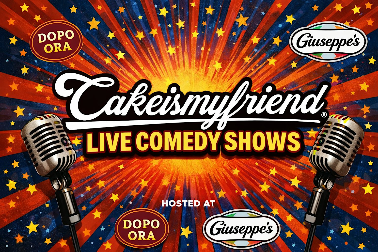 Live Comedy_CakeIsMyFriend Comedy Show at Giuseppe’s Italian Restaurant – Haymarket, VA