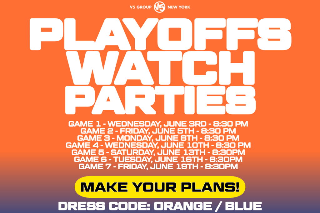 Playoffs Watch Parties at – Manhattan, NY