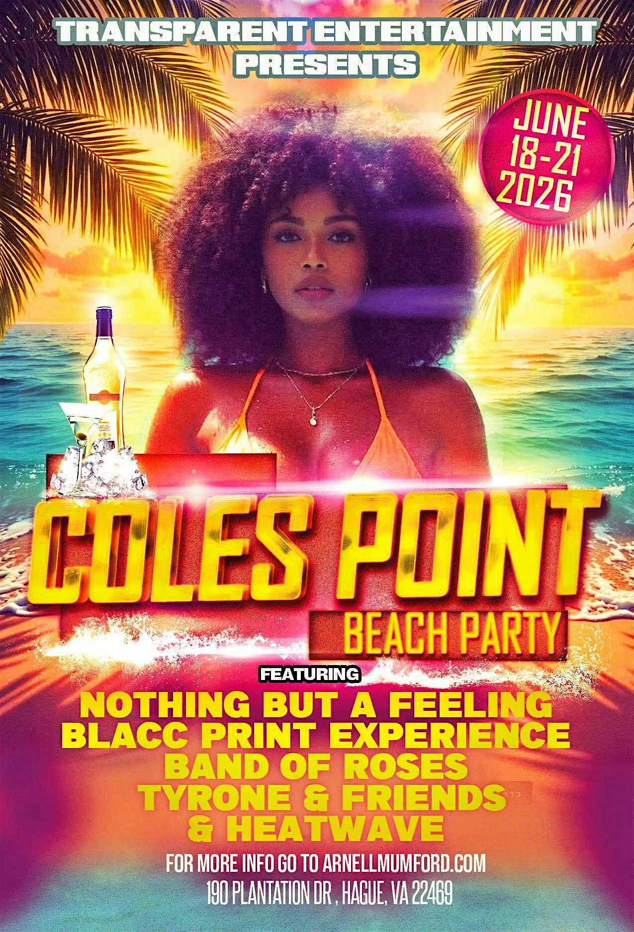 Coles Point Beach PArty at Coles Point Marina and RV Resort – Hague, VA