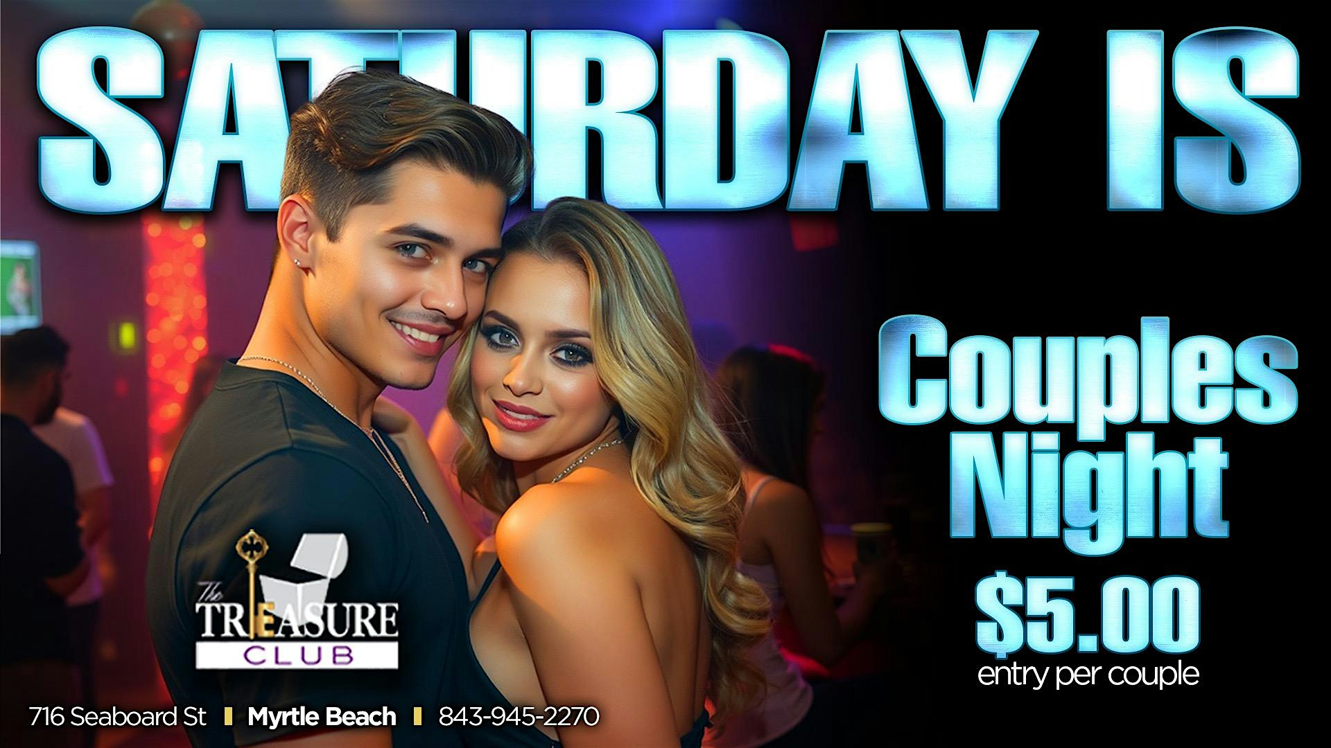 Couples Nights at The Treasure Club at 716 Seaboard St – Myrtle Beach, SC