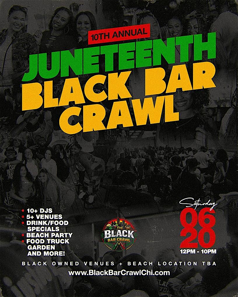 10th Annual Juneteenth Black Bar Crawl Chicago at Jerk Villa Bar & Grill – Chicago, IL