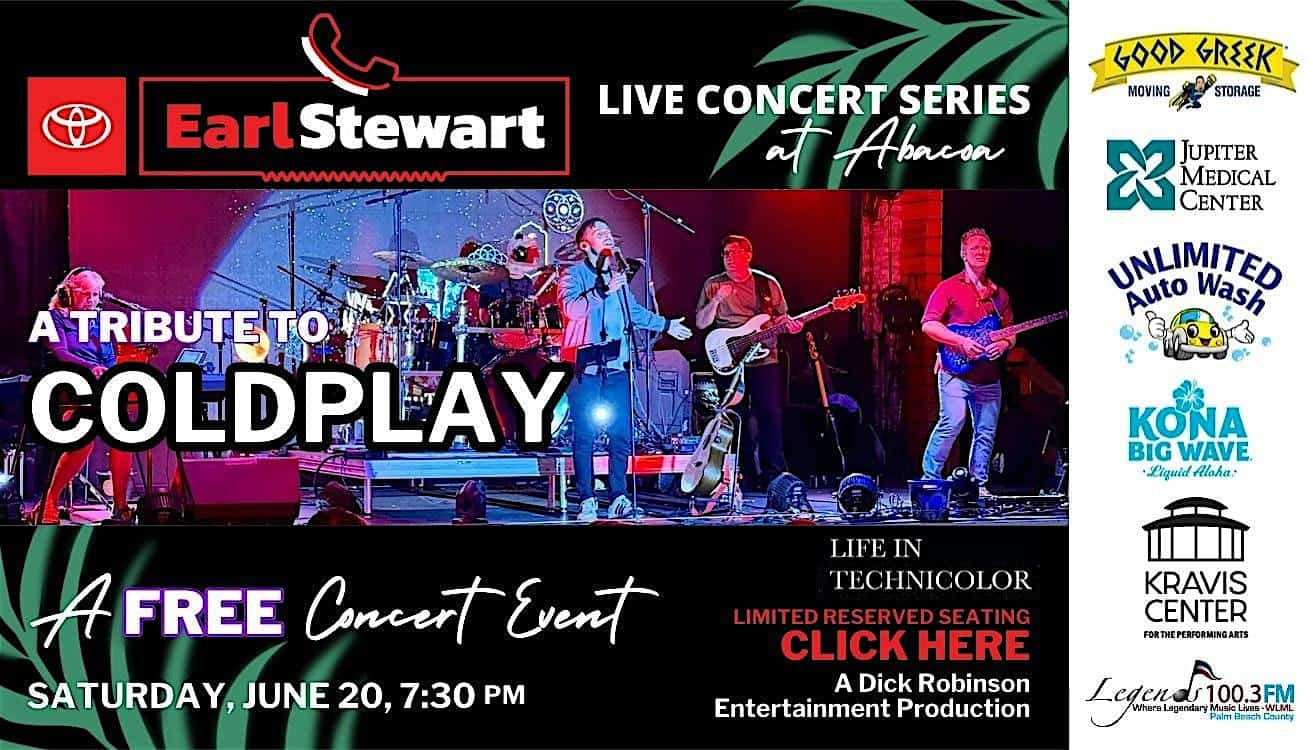 Life in Technicolor – A Tribute to Coldplay at Downtown Abacoa Amphitheatre – Jupiter, FL
