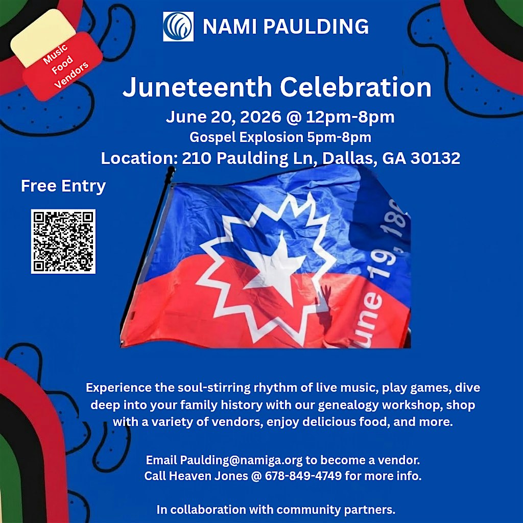 NAMI Paulding Juneteenth Celebration at 210 Paulding Ln – Dallas, GA