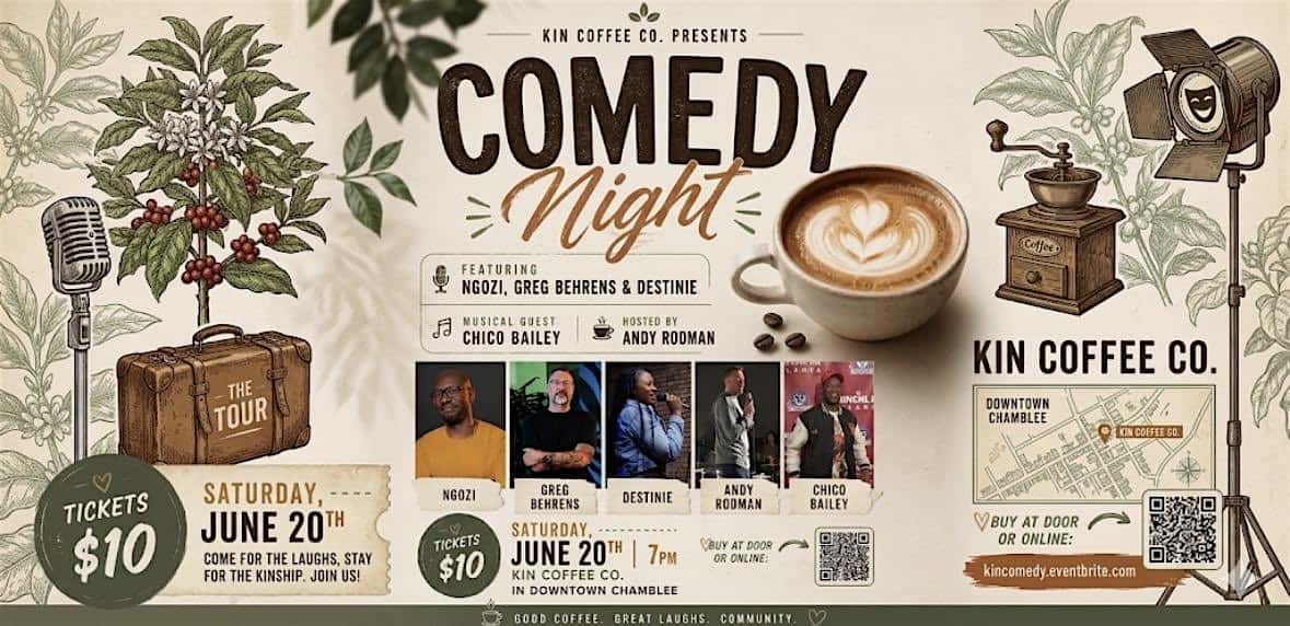 Kin Coffee Comedy at Kin Coffee Company – Chamblee, GA