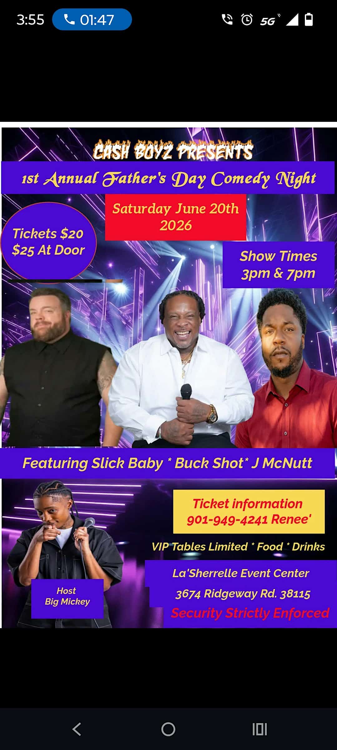 Father’s Day R & B Comedy Night at 3674 Ridgeway Rd – Memphis, TN