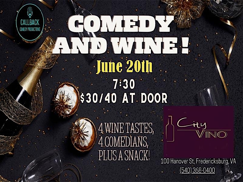 City Vino Hosts a Night of Stand up Comedy at 100 Hanover St – Fredericksburg, VA