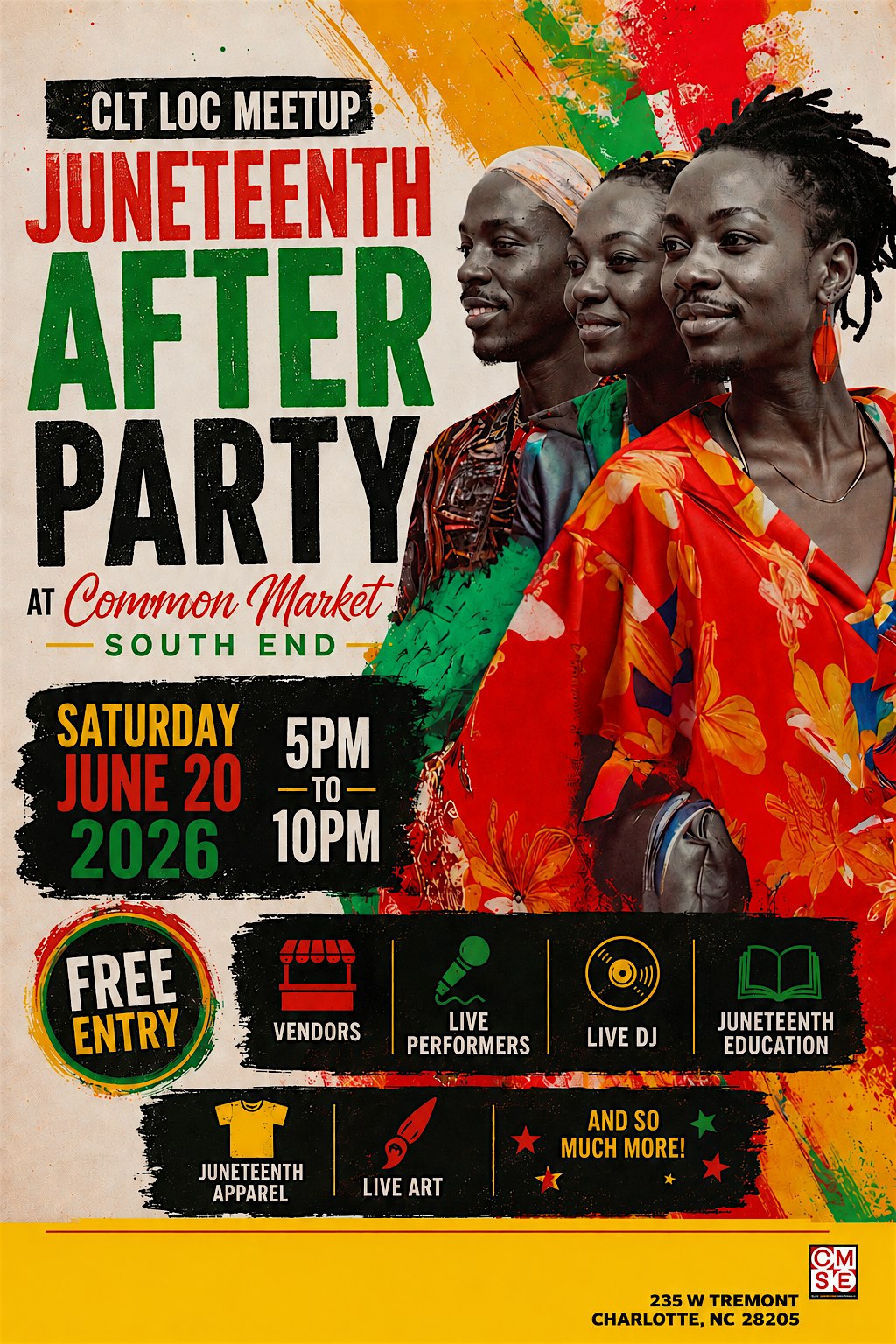 CLT Loc Meet Up Juneteenth After Party at Common Market SouthEnd – Charlotte, NC