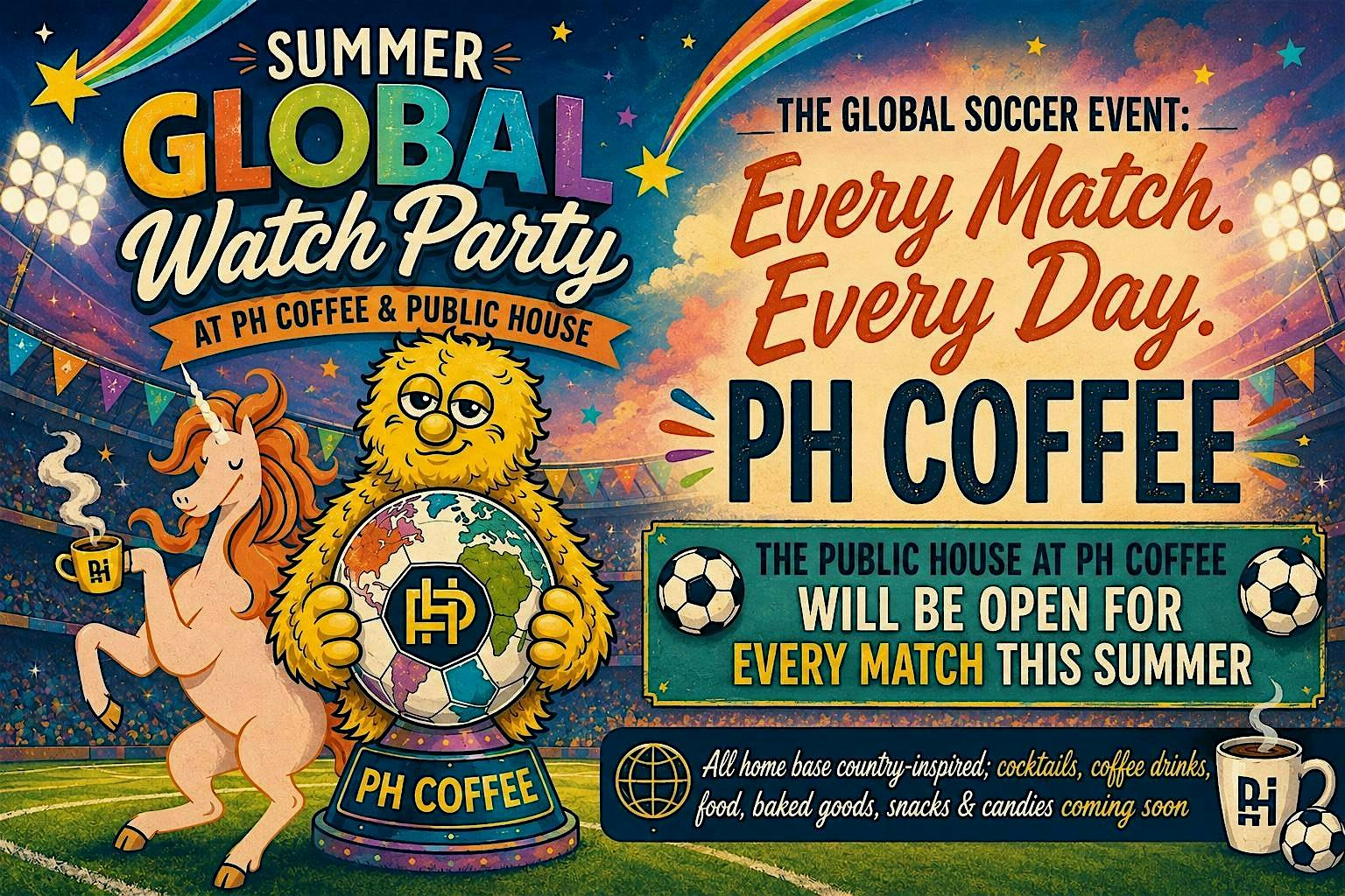 Soccer Watch Parties At PH Coffee & Public House at PH Coffee – Kansas City, MO