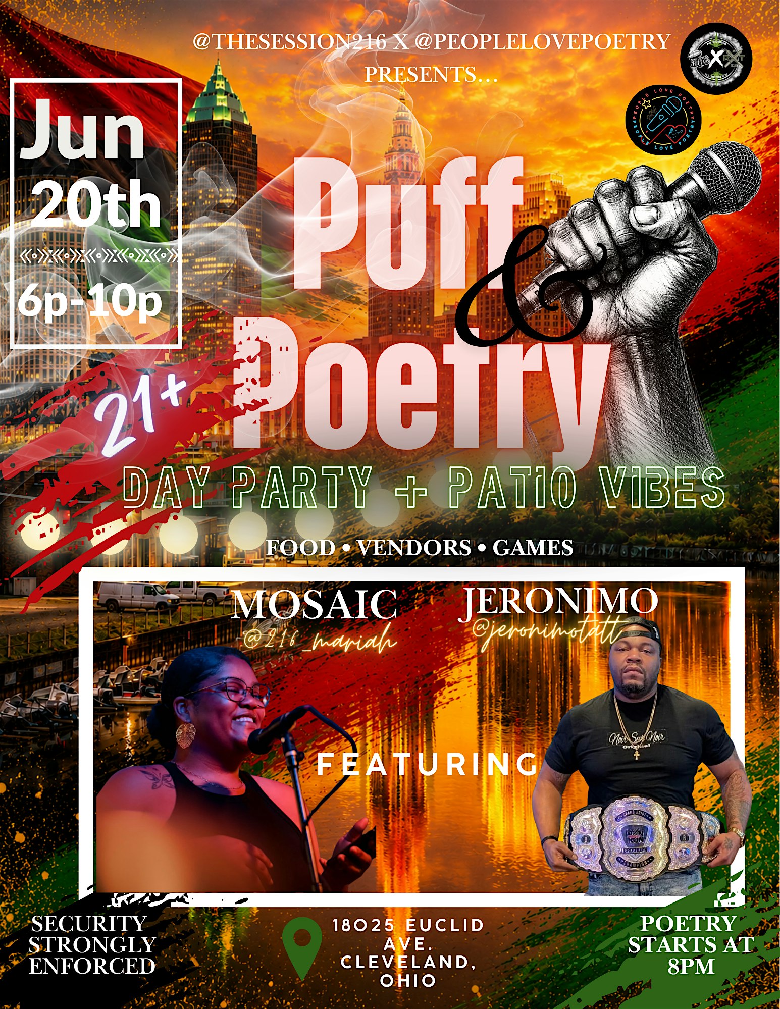 Puff & poetry + Day Party + Patio vibes at 18025 Euclid Ave – Cleveland, OH