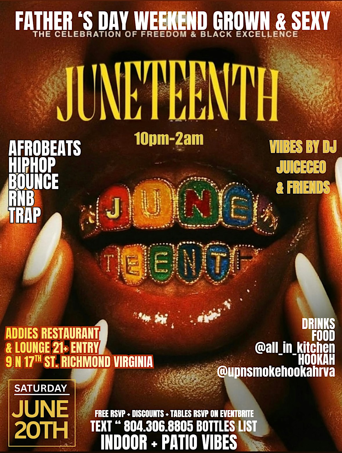 FATHER’S DAY WEEKEND GROWN AND SEXY PARTY AT ADDIS RESTAURANT & LOUNGE at Addis Ethiopian Restaurant – Richmond, VA