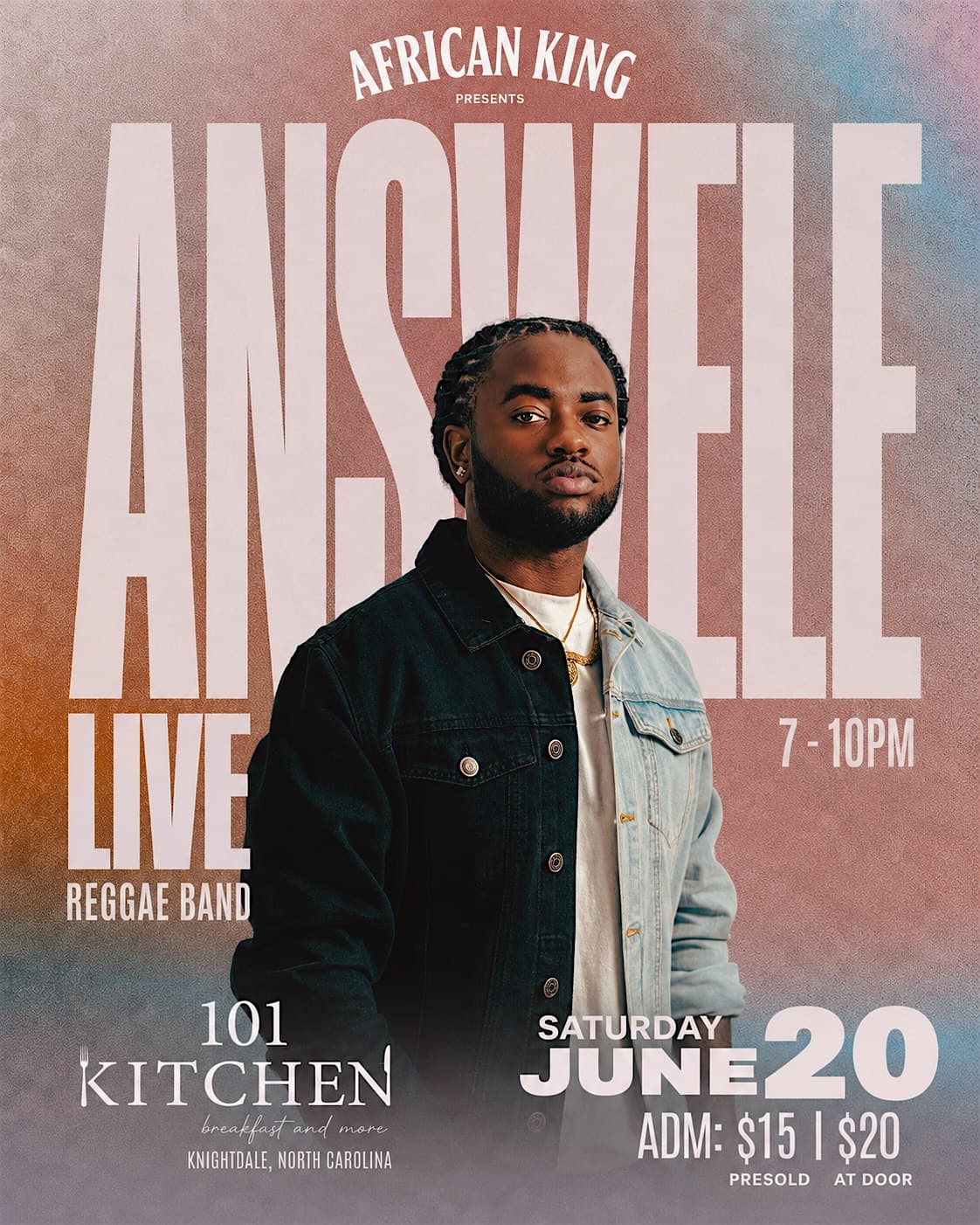 Answele @ 101 Kitchen! Reggae Music at 101 Kitchen – Knightdale, NC