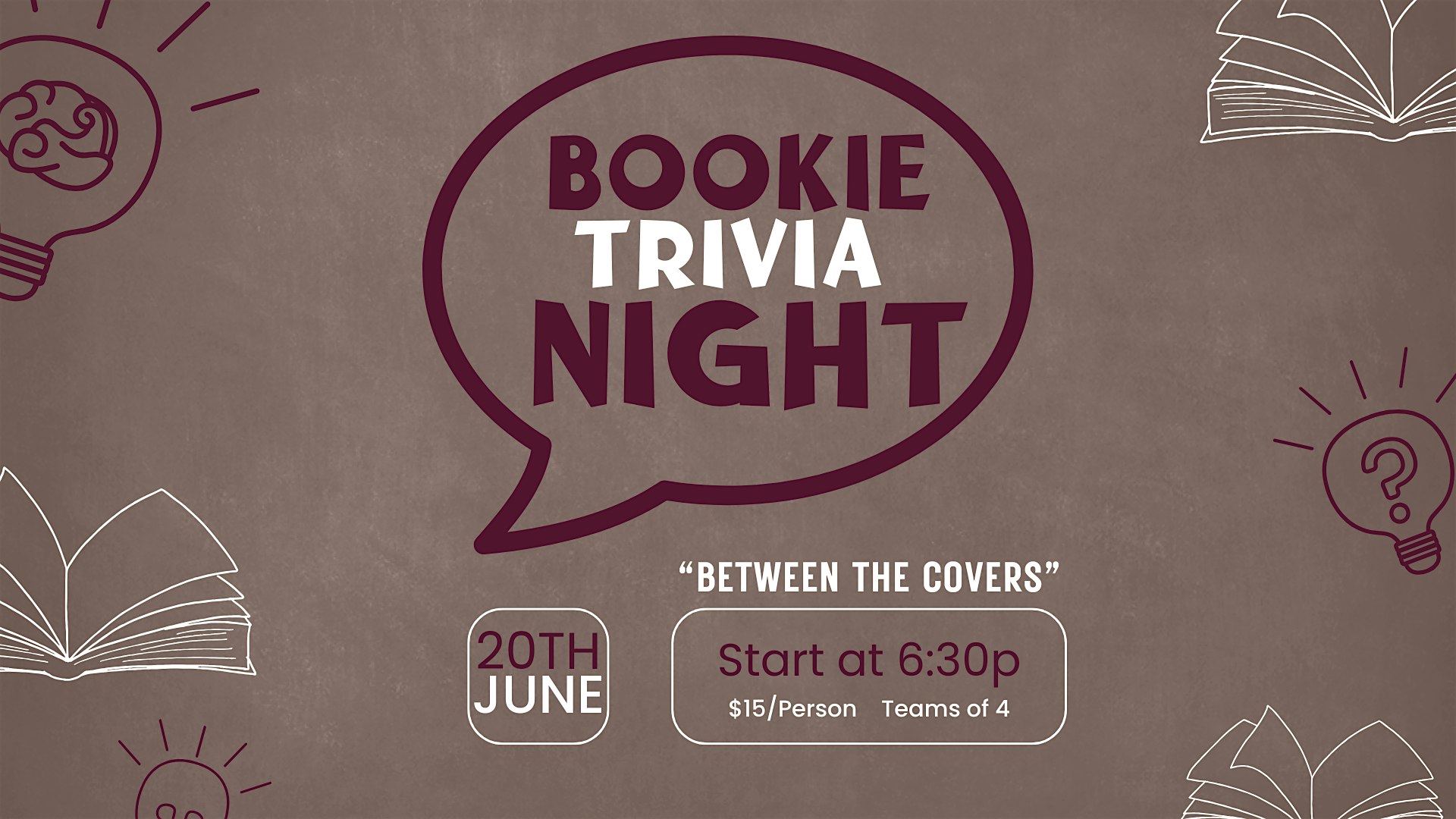 Bookie Trivia Night at Once Upon Again Bookstore – Derry, NH