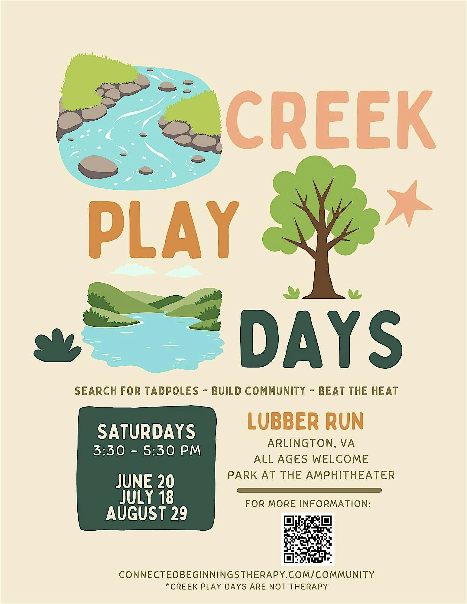 Creek Play Days at Lubber Run at Lubber Run Amphitheater – Arlington, VA