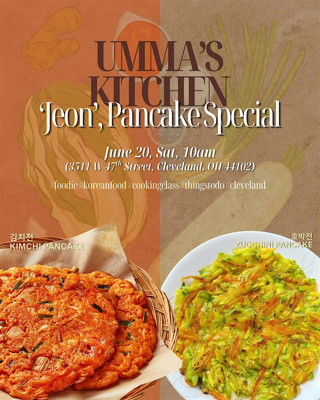 Korean Cooking Class: JEON(Pancake special) at Mind Education Institute Ohio – Cleveland, OH