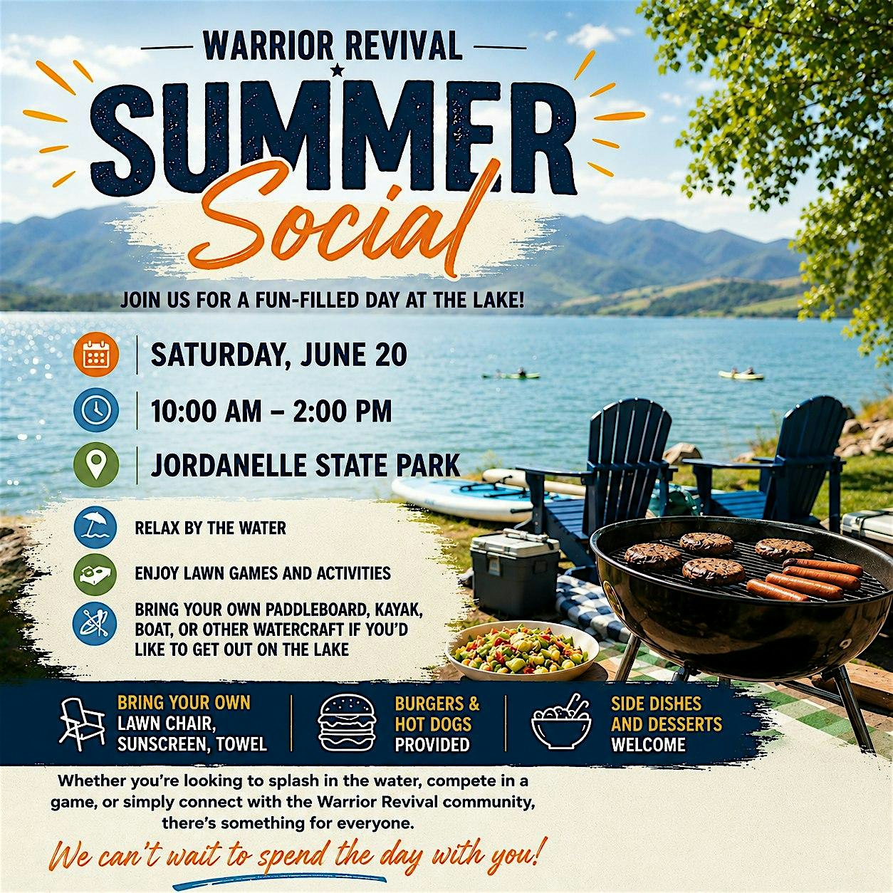 Warrior Revival Summer Social at Jordanelle State Park – Heber City, UT