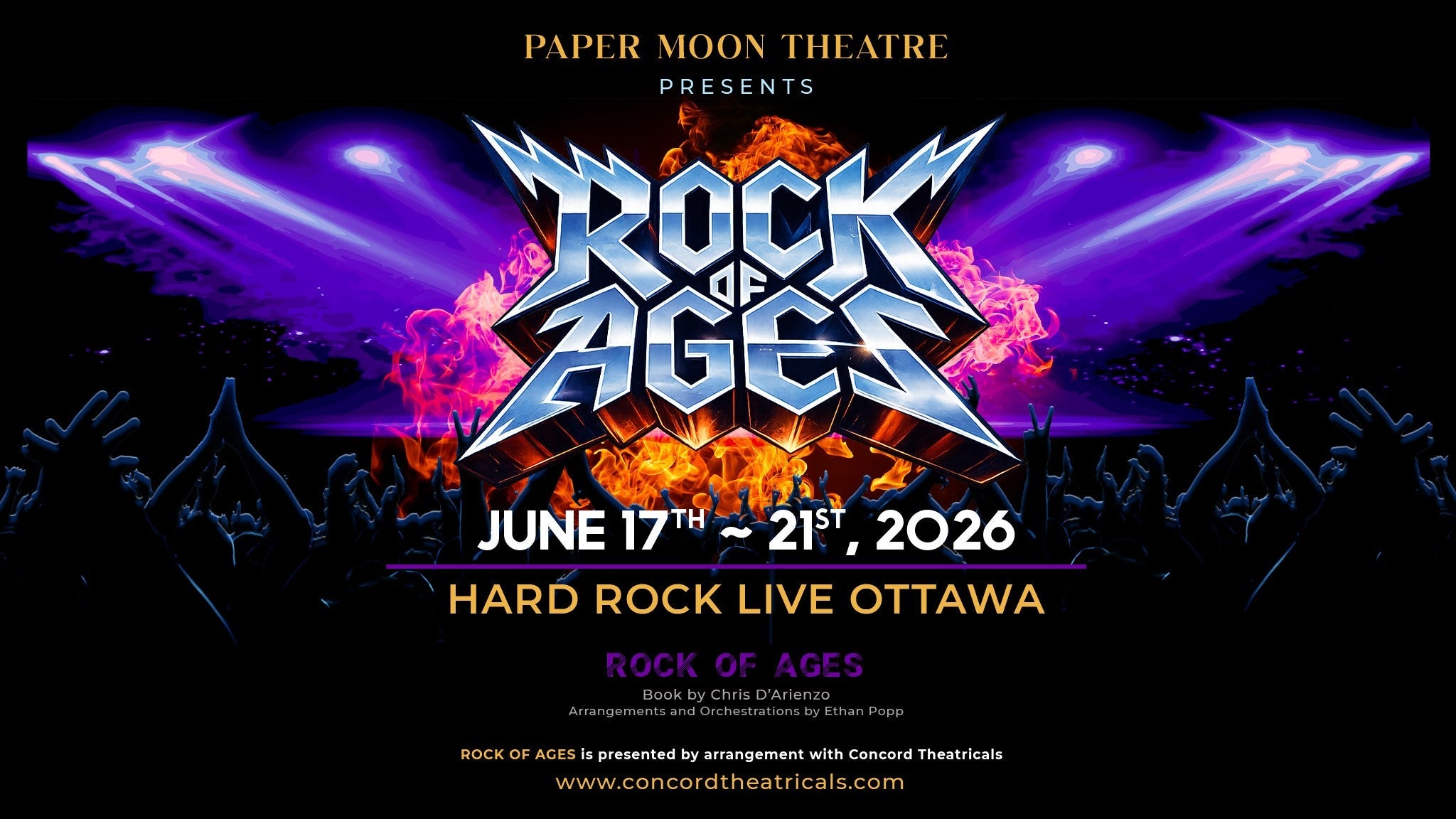 Paper Moon Theatre Presents: Rock Of Ages at Hard Rock Hotel and Casino Ottawa – Ottawa, ON