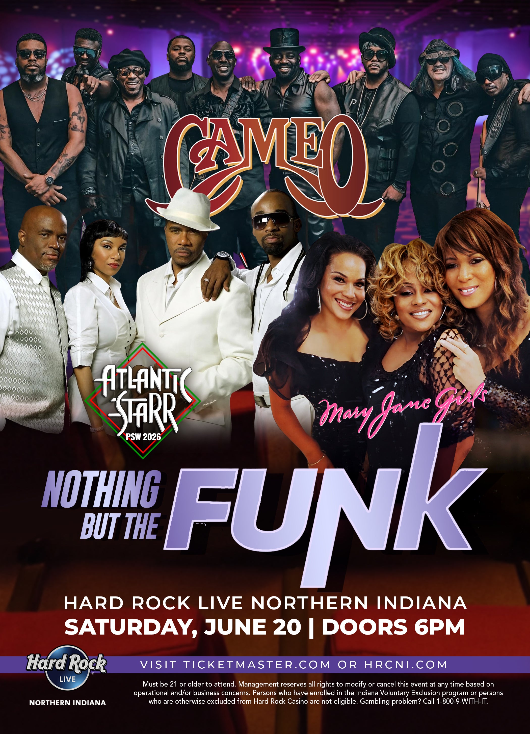 Nothing But The Funk at Hard Rock Live Northern Indiana – Gary, IN