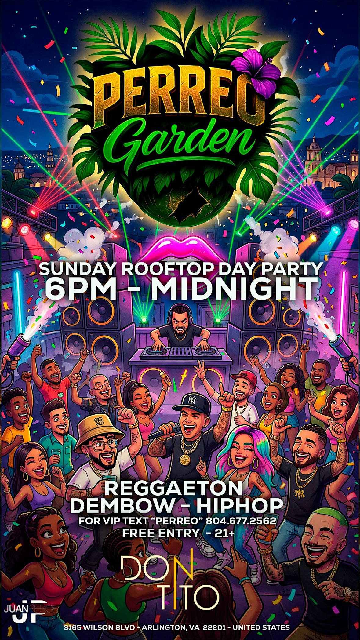 Perreo Garden Sundays @ Don Tito Rooftop at Don Tito – Arlington, VA