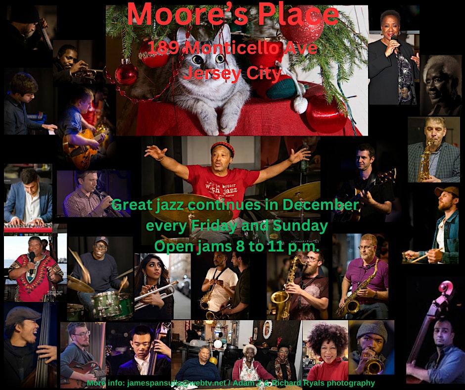 Jazz Jam session with drummer Winard Harper every Fri & Sun eve! No Cover! at Moore’s Lounge – Jersey City, NJ